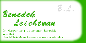 benedek leichtman business card